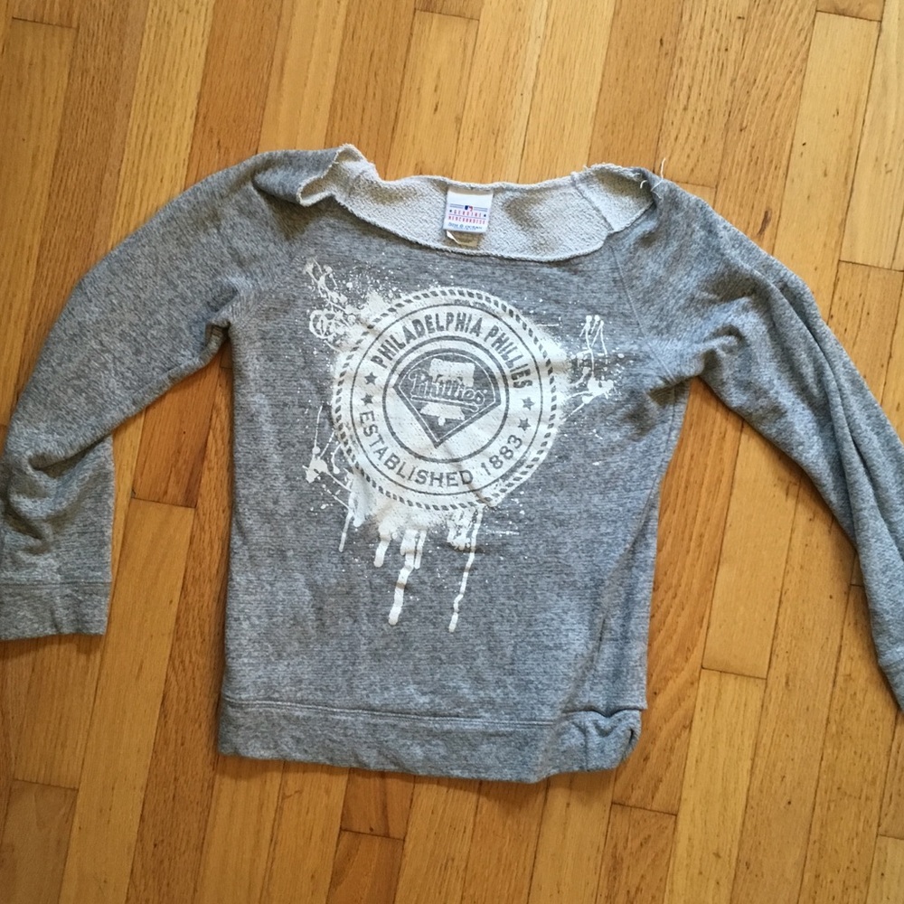 Philadelphia Phillies off the shoulder sweatshirt